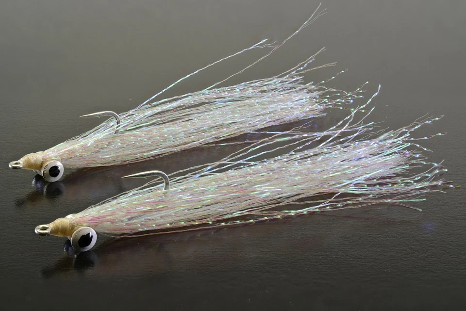 6ct - Crystal Clouser Minnow Flies - Mustad Saltwater Duratin Hooks - Image 1 of 2