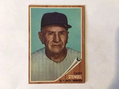 ⚾️⚾️1962 Casey Stengel Topps baseball Card #29 ... New York Mets Manager .. ⚾️ - Image 1 of 4