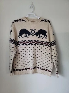 Vintage American Eagle Outfitters Wool Pullover Sweateri XL  Beige Nordic  - Picture 1 of 10