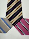 LOT OF THREE (3) SILK REPP TIES by HOLLIDAY & BROWN for HERZFELD NEW YORK a