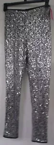 Pants Youth Size XL 14/16 Silver Sequins Long Sparkly Elastic Waist NEW - Picture 1 of 7