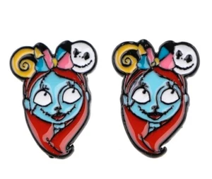Nightmare Before Christmas Sally Character Face Enamel Metal Stud Earrings - Picture 1 of 1