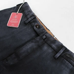 PT01 NWT Dress / Casual Pants Size 34 Slim Fit In Blue Dyed Super 100's Wool - Picture 1 of 12