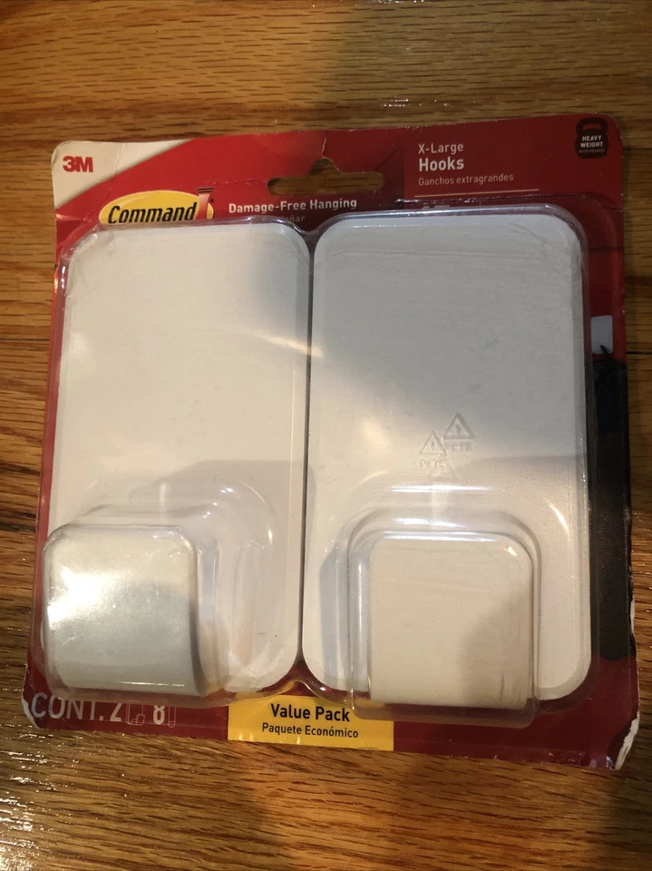 15 Lb XL Heavyweight Wall Hook, Damage Free Hanging Wall Hook with Adhesive S... - Image 1 of 1