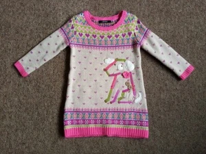 Wolliger warmer Winterpullover Mädchen Größe 2 - 3 Jahre 92 cm - 98 cm hoch - Bild 1 von 3