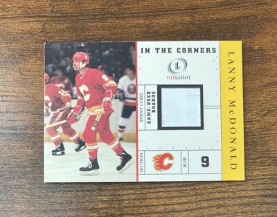 2001-02 Fleer Legacy In The Corners Game-Used Boards #5 Lanny McDonald - Image 1 of 2