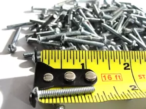 #10-24 x 1" Slotted Round Head Machine Screws Steel Zinc Plated (QTY 30) - Picture 1 of 2