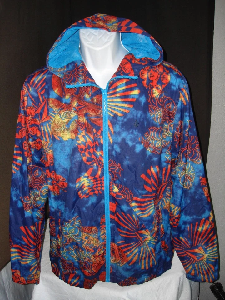 Volcom Multi Color  Full Zip Hooded Mesh Lined Men's Forwarder jJacket Sz. L - Image 1 of 4