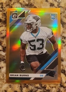 2019 Panini Donruss Optic Rookies Gold Prizm /10 Brian Burns #106 Rookie RC - Picture 1 of 6
