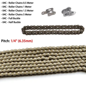Steel #25 Roller Drive Chain Pitch 1/4" 6.35mm 04C Transmission Chain 0.5-5Metre - Picture 1 of 11