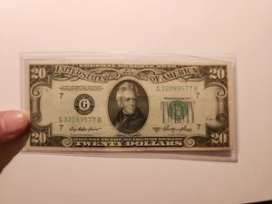 1950 A CHICAGO, IL $20 Federal Reserve banconota banconota da venti dollari AU - Foto 1 di 5