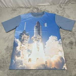 NASA Discovery Shirt Mens Large Blue Space Shuttle 60th Anniversary Graphic Tee - Picture 1 of 16
