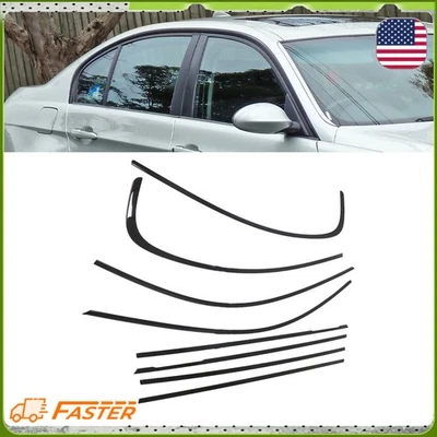 Gloss Black Window Sill Molding Trim Strips For BMW 3 Series E90 2006- 2011 2012 - Image 1 of 4