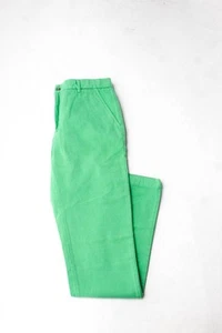 Les Canebiers Mens Pants Chino Slim Cut Cotton Bright Green Size X-Small LL19LL - Picture 1 of 6