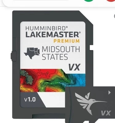 Humminbird 602005-1 Lakemaster VX-Premium Midsouth States - Image 1 of 2