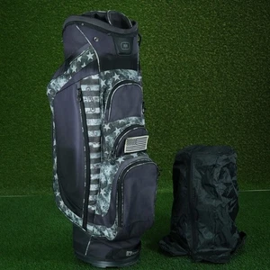 OGIO USA STARS & STRIPES CART BAG 14 WAY GOLF BAG PUTTER WELL GRAY AMERICAN FLAG - Picture 1 of 14
