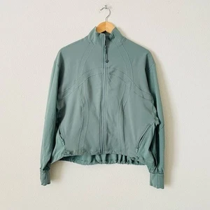 Lululemon Größe 2 Define Relaxed Fit Jacke mit Reißverschluss und Taschen in Grau Eukalyptusgrün - Bild 1 von 7