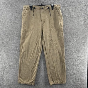 VINTAGE Guess Pants Men 36 (Fit 36x30) Beige Wide Leg Baggy Loose Skater 90s - Picture 1 of 10