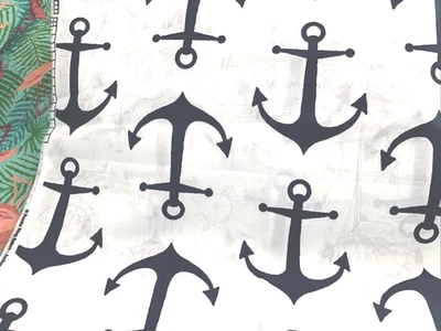 Lote de 2 yardas Oxford de lujo azul náutico tela ancla exterior Premier Navy Foto 1 de 4