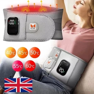 Electric Heating Vibration Waist Massager Back Waist Belt Pain Relief Therapy UK - Picture 1 of 19