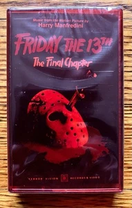 FRIDAY THE 13TH THE FINAL CHAPTER Manfredini Soundtrack Cassette Red Glitter New - Picture 1 of 2