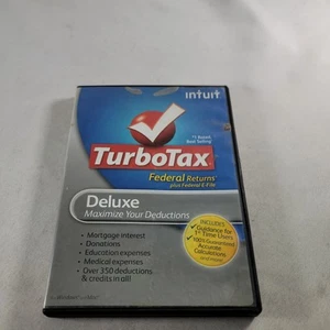 2011 TurboTax Deluxe Federal + State Maximize Deductions Case and CD Back Taxes - Picture 1 of 6