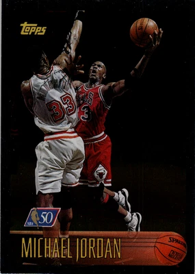 МАЙКЛ ДЖОРДАН 1996-97 TOPPS БАСКЕТБОЛ #139 «50-летие» серебряная карта - Изображение 1 из 2