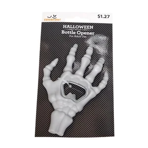 Nuevo abridor de botellas de mano esqueleto decoración de Halloween vajilla celebrar 5" - Imagen 1 de 4