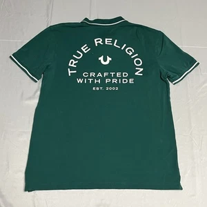 Polo True Religion University uomo verde medio manica corta World Tour - Foto 1 di 7