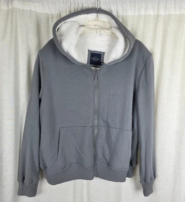 Faded Glory Sherpa Fleece Lined Hoodie Hooded Full Zip Sweatshirt Womens 3X Plus - Image 1 of 4