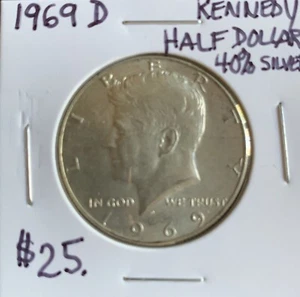 1969 D Kennedy Half Dollar - Picture 1 of 6
