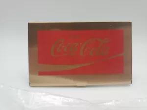 PORTA BIGLIETTI DA VISITA TASCA COCA COLA OTTONE MOLTO RARO MADE IN USA - Foto 1 di 4