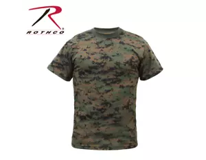 T-shirt bambino Woodland digitale leggera esercito TShirts girocollo ROTHCO 6396 - Foto 1 di 36