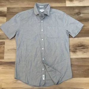 Frank And Oak Shirt Mens Medium Gray Riley Soft Cotton Twill Button Up - Picture 1 of 7