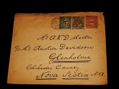 Vintage Cover, GRAVENHAGE, NETHERLANDS,1914 Multi-Stamped To Glenholme,NS,Canada - Image 1 of 4