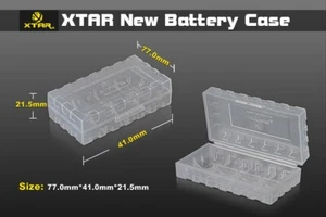 Xtar Box NEW für 2x 18650, 4x18350, 4x 16340 Farbe: Transparent mit Xtar Logo - Bild 1 von 1