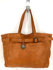 Wanderers Travel Company Luxurious Tan Leather Large Hobo Bag Handbag Purse