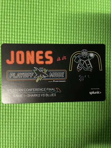 San Jose Sharks 2019 Playoff Mode Stanley Cup Martin Jones Souvenir Ticket NHL Cover