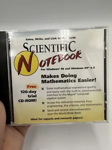 Vintage PC SCIENTIFIC NOTEBOOK VERSION 1 Win 95 Windows NT 4.0 Software Trial - Picture 1 of 3