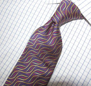 Robert Talbott Blue Red & beige Thick Woven Silk Tie NWOT 60" X 4" Italy - Imagen 1 de 4