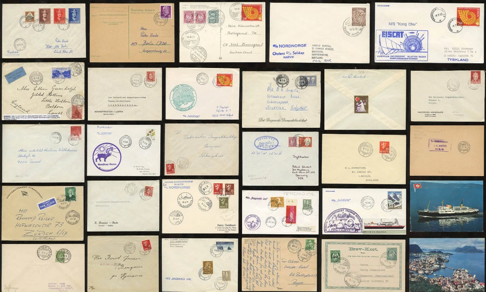 NORWAY POLAR ARCTIC COVERS 1936-84 Ship TPO Postmarks Events etc ..PRICED SINGLY - Image 1 of 1