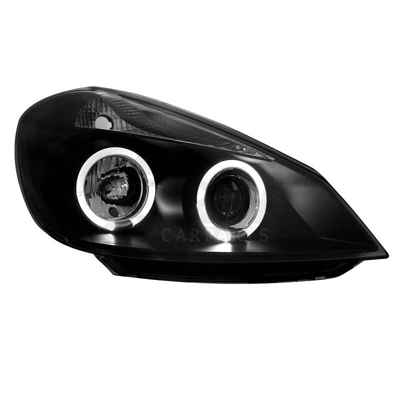 2 X Fari Per LED Renault Clio III 05- Angel Eyes Neri - Immagine 1 di 1