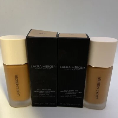 (2)Laura Mercier Real Flawless Weightless Perfecting Foundation 4C1 PRALINE. - Image 1 of 2