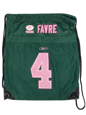 Greenbay Packers Brett Favre NFL Reebok Jersey Style Backpack Drawstring Bag Cover