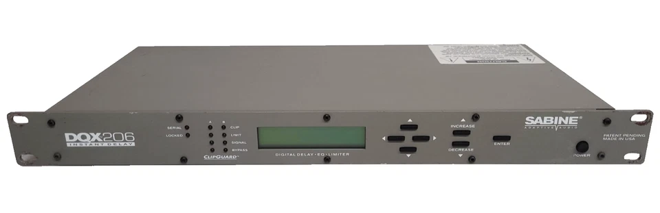 Sabine DQX 206 Instant Digital Delay Processor EQ Limiter Power Tested Only - Image 1 of 4