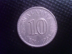 MALAYSIA   10  SEN  1968   MAY27F - Picture 1 of 2