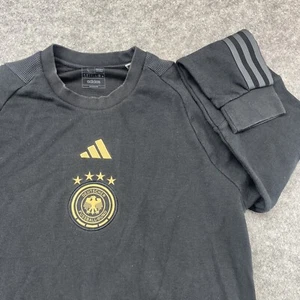 Adidas Tiro Germany Deutscher Fussball-Bund Sweater Mens Large Black Pull Over - Picture 1 of 13