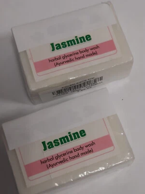 SANTOSH GRAMODYOG Ayurveda Seife Pflanzenseife Indien JASMINE 2x125g Vegan Bio Öko = DOPPELPACK