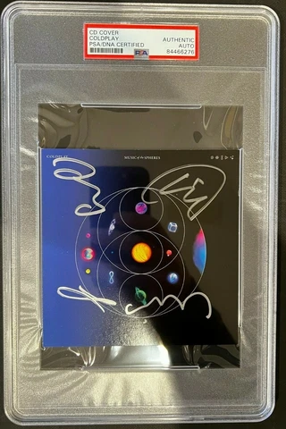 COLDPLAY X4 FULL BAND SIGNED AUTOGRAPH MUSIC OF THE SPHERES CD ART PSA SLAB COA Cover