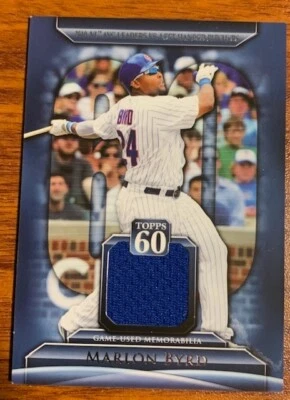 2011 Topps Topps 60 Relic #T60R-MB Marlon Byrd Chicago Cubs Used - Image 1 of 2
